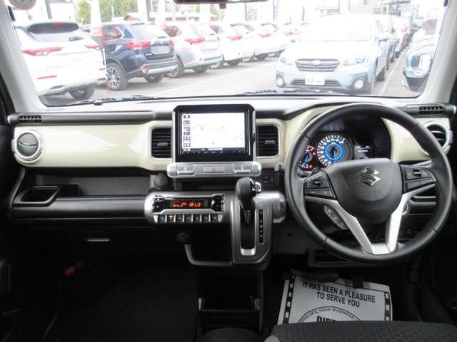 ハイブリッドMZ 4WD 6速ATターボ 自動(衝突軽減)ブレーキ 8型ナビ フルセグTV 全周囲カメラ ETC ドラレコ ワンオーナー車 禁煙車 シートヒーター LEDヘッドライト ステアリングスイッチ スマートキー(4枚目)