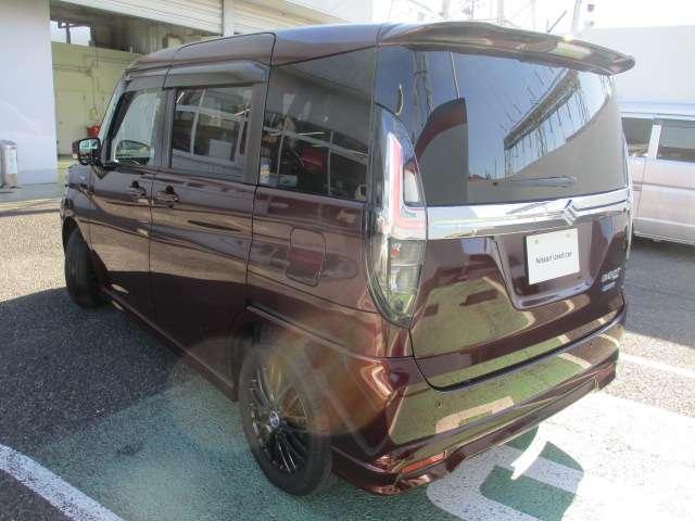 ソリオバンディット ハイブリッドMV 禁煙車 誤発進抑制機能 全方位カメラ ドライブレコーダー 純正メモリーナビ デュアルカメラブレーキサポート 後席モニター 両側電動スライド ETC2.0 シートヒータ 社外アルミホイール ワンオーナー(5枚目)