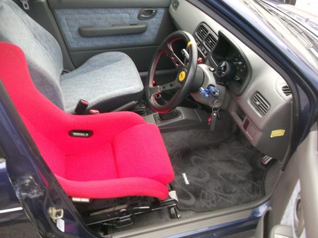 アルト エポＰ２　Ｇスピード１４インチＡＷテイン車高調フロントリップサイドステップストレートマフラーワーク用リアスポイラー（7枚目）