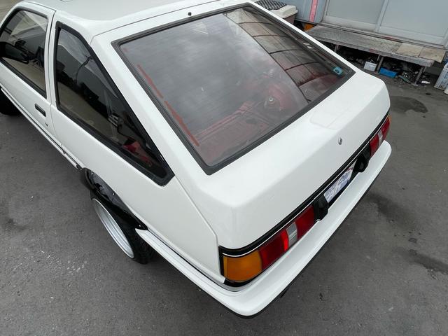 カローラレビン ＧＴ　ＡＰＥＸ　公認左ハンドル　３ドアハッチバック　エアコンパワステ付　２名乗車　エンジンフルオーバーホール済　ワイドフェンダー　ロールケージ　社外ハンドル　ワタナベ深リム１５インチ　ブリッドバケットシート　ＥＴＣ付（19枚目）