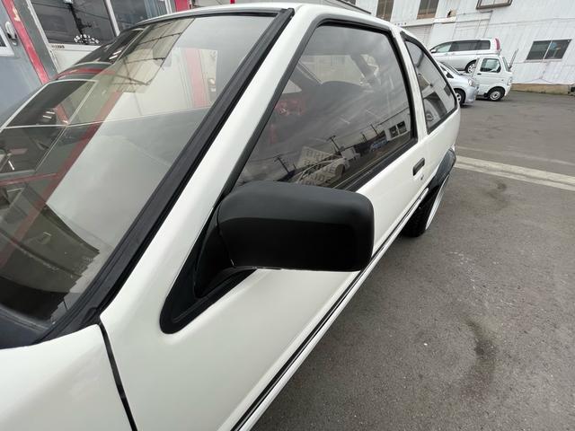 カローラレビン ＧＴ　ＡＰＥＸ　公認左ハンドル　３ドアハッチバック　エアコンパワステ付　２名乗車　エンジンフルオーバーホール済　ワイドフェンダー　ロールケージ　社外ハンドル　ワタナベ深リム１５インチ　ブリッドバケットシート　ＥＴＣ付（77枚目）