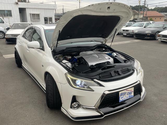 マークＸ ３５０Ｓ　公認６速　３５０Ｓ　Ｇ‘ｓ仕様ＳＡＲＤ６速キット　サンルーフ付　ＨＫＳ車高調　アルパイン８インチナビＴＶ　ステアリング連動　バックカメラ　１８インチアルミ　前後タワーバー　スマートキー×２（79枚目）