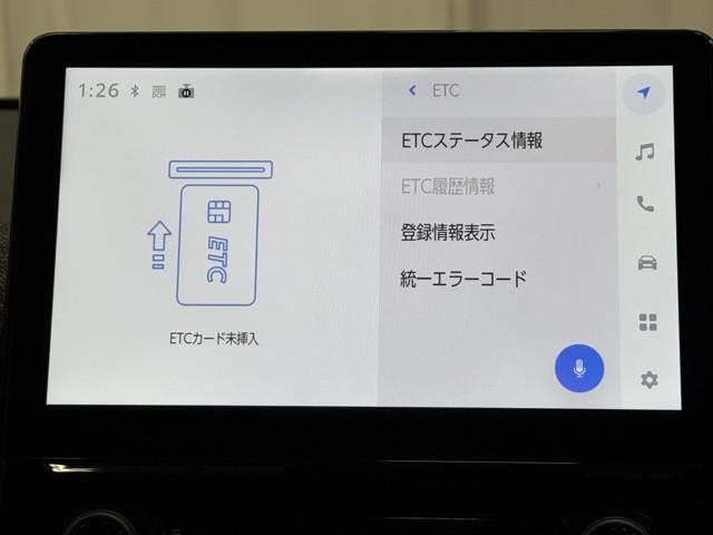 ナビ画面に連動したＥＴＣを装備しています。　過去に利用した利用料金も一目で分かって、とっても便利です。　ＥＴＣの抜き忘れ、挿し忘れも警告してくれるので安心ですね。