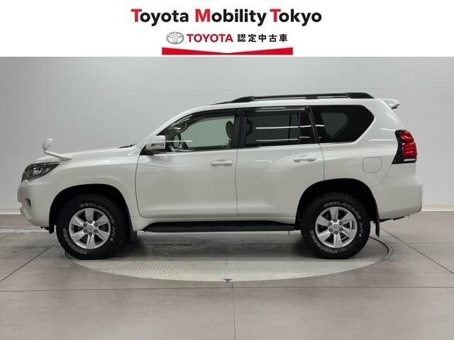 ランドクルーザープラド ＴＸ　Ｌパッケージ　整備記録簿　サンル－フ　横滑り防止機能　Ｂカメ　ナビＴＶ　衝突被害軽減　ワンオーナ　アルミ　運転席パワーシート　フルタイム４ＷＤ　本皮シート　クルコン　メモリーナビ　ＥＴＣ車載器　フルセグ地デジＴＶ（3枚目）