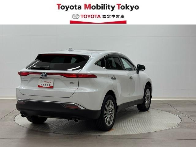 ハリアーハイブリッド Z レザーパッケージ パノラマサンルーフ 地デジ 横滑防止 盗難防止システム Bモニター 革 LEDライト パワーウィンドウ クルコン スマートキ- 助手席エアバック パワーシート エアバッグ 点検記録簿 オートエアコン(2枚目)