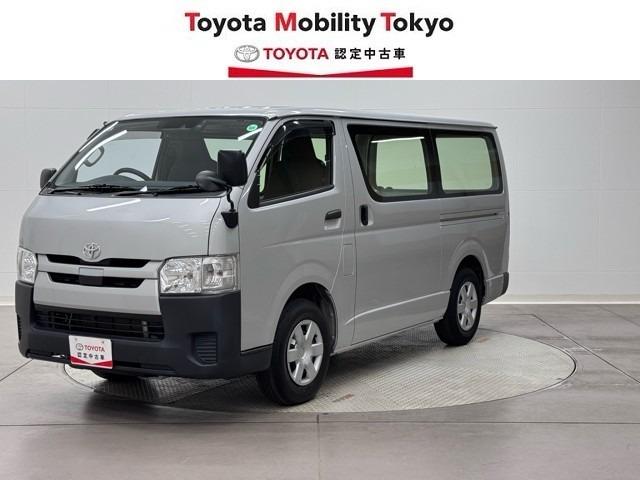 ハイエースバン ロングＤＸ　衝突被害軽減ブレーキ　車検整備付　ブレーキサポート　リアカメラ　ＰＷ　運転席エアバッグ　ナビテレビ　横滑り防止　整備点検記録簿　イモビ付　パワーステアリング　エアコン　ミュージックプレイヤー接続可（4枚目）