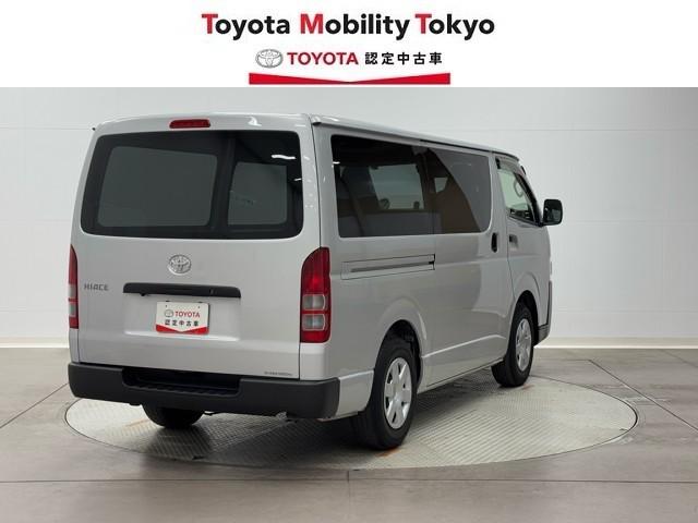 ハイエースバン ロングＤＸ　ブレーキサポート　リアカメラ　ＰＷ　運転席エアバッグ　ナビテレビ　横滑り防止　整備点検記録簿　イモビ付　パワーステアリング　エアコン　ミュージックプレイヤー接続可　ＡＢＳ　キーレス　ワンセグテレビ（2枚目）