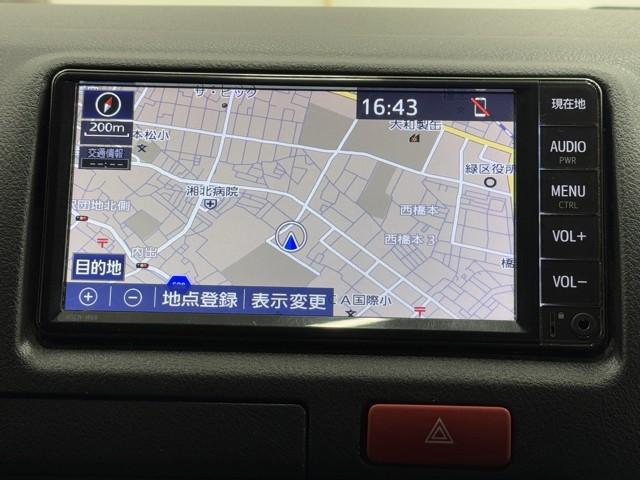 ハイエースバン ロングＤＸ　ブレーキサポート　リアカメラ　ＰＷ　運転席エアバッグ　ナビテレビ　横滑り防止　整備点検記録簿　イモビ付　パワーステアリング　エアコン　ミュージックプレイヤー接続可　ＡＢＳ　キーレス　ワンセグテレビ（5枚目）