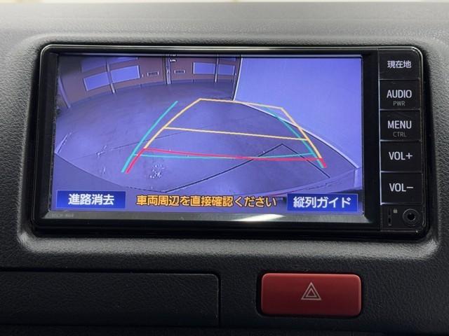 ハイエースバン ロングＤＸ　ブレーキサポート　リアカメラ　ＰＷ　運転席エアバッグ　ナビテレビ　横滑り防止　整備点検記録簿　イモビ付　パワーステアリング　エアコン　ミュージックプレイヤー接続可　ＡＢＳ　キーレス　ワンセグテレビ（6枚目）