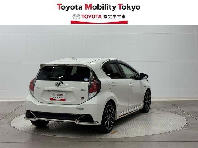 アクア Ｇ　ＧＲスポーツ・１７インチパッケージ　プリクラ　Ｂモニター　１オーナー車　ナビＴＶ　スマートキー＆プッシュスタート　フルセグテレビ　キーレス　記録簿　クルコン　ＤＶＤ再生　盗難防止システム　ＡＷ　ＥＴＣ　ＡＢＳ　オートエアコン　エアバッグ（2枚目）