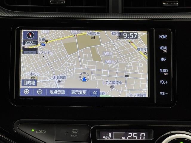 アクア Ｓスタイルブラック　キーレススタート　ＤＶＤ再生可能　Ａストップ　デュアルエアバッグ　ＶＳＡ　記録簿有　バックアイカメラ　スマートキ－　ドライブレコーダ　ナビＴＶ　イモビ　メディアプレイヤー接続　フルセグＴＶ　ＡＢＳ（5枚目）