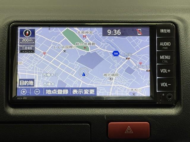 ハイエースバン ロングＤＸ　ブレーキサポート　リアカメラ　ＰＷ　運転席エアバッグ　ナビテレビ　横滑り防止　整備点検記録簿　イモビ付　パワーステアリング　エアコン　ミュージックプレイヤー接続可　ＡＢＳ　キーレス　ワンセグテレビ（2枚目）