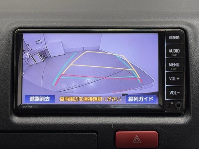 ハイエースバン ロングＤＸ　ブレーキサポート　リアカメラ　ＰＷ　運転席エアバッグ　ナビテレビ　横滑り防止　整備点検記録簿　イモビ付　パワーステアリング　エアコン　ミュージックプレイヤー接続可　ＡＢＳ　キーレス　ワンセグテレビ（3枚目）