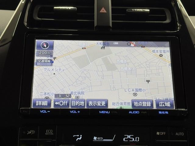 プリウス Sセーフティプラス 衝突回避システム Bモニター ドラレコ付き 定期点検記録簿 LEDライト クルコン ETC装備 スマートKEY ナビTV イモビライザー 横滑り防止機能 PW カーテンエアバッグ キーレスエントリー(7枚目)