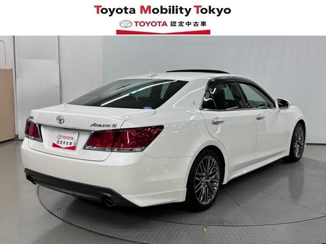 クラウン アスリートＧ　オートエアコン　アルミホイール　スマートキー　クルーズコントロール　ＨＤＤナビ　ＡＢＳ　パワーウインドウ　ＤＶＤ再生　エアバック　パワーシート　ＥＴＣ　キーレス　パワステ　サンルーフ　ナビ＆ＴＶ（2枚目）