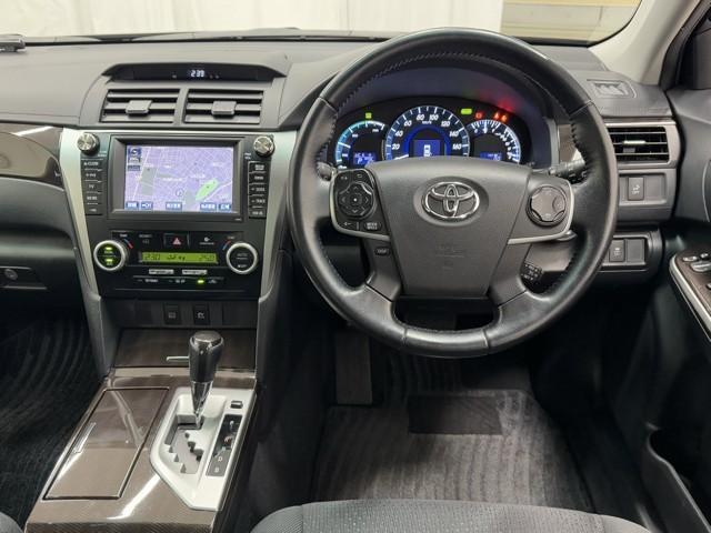 カムリ ハイブリッド Gパッケージ 車検整備付 オートクルーズコントロール HDDナビ Bカメラ ETC車載器 VSC 記録簿あり 地デジ コーナーセンサー イモビ DVD再生機能 オートライト サイドエアバック ナビ&TV AC(6枚目)
