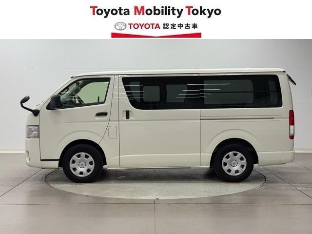 ハイエースバン DX GLパッケージ 衝突被害軽減ブレーキ 車検整備付 インテリジェントクリアランスソナー ドラレコ 車線逸脱警報 電動格納ドアミラー オートライト 横滑り防止装置 オートハイビーム キーレスエントリー エアコン 記録簿(5枚目)