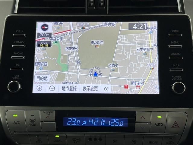 ランドクルーザープラド TX Lパッケージ マットブラックエディション アルミ 寒冷地仕様車 ABS ETC車載器 電動シート 盗難防止装置 メモリーナビ キーレス LEDヘッドランプ レザー クルコン パノラマルーフ スマートエントリー Bカメラ エアコン 記録簿(5枚目)