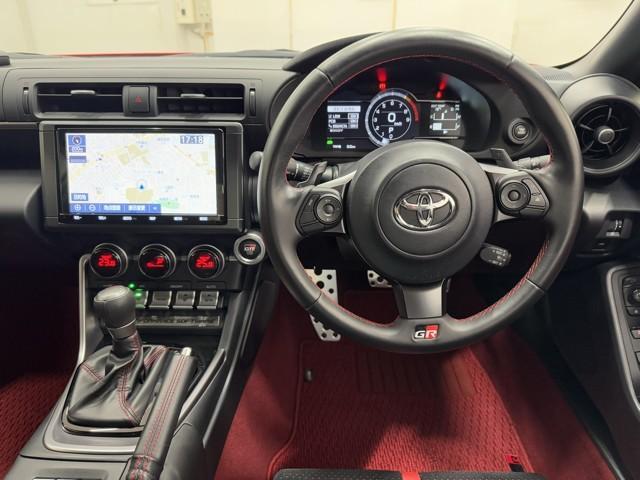 GR86 RZ ナビ・テレビ TSS Bモニタ 1オーナー LEDヘッド ハーフレザーシート 整備記録簿 イモビ キーフリ オートエアコン パワーステアリング アルミホイール デュアルエアバッグ ETC ABS(4枚目)