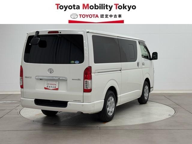 ハイエースバン ロングスーパーGL Wエアコン Bカメラ LEDライト パワーウインドウ 横滑防止 フルセグテレビ DVD視聴可 キーレスエントリー メモリーナビ オートエアコン ETC パワーステ 記録簿有 ABS エアバッグ(2枚目)