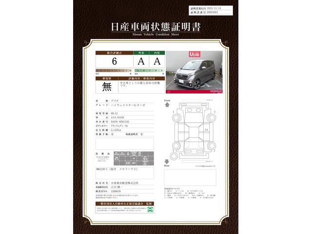 車両状態評価書