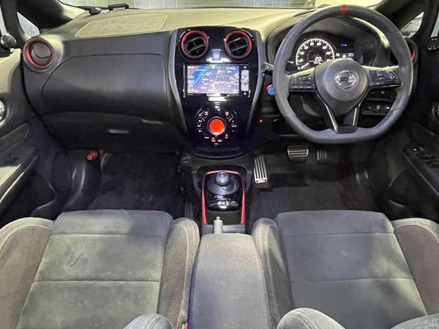 ノート e-パワーニスモ LEDランプ ワンオーナー車 Aストップ クルコン Bカメラ メモリーナビ付き レーンアシスト フルオートエアコン スマートキープッシュスタート Wエアバッグ アルミ キーフリー ドラレコ 記録簿(4枚目)