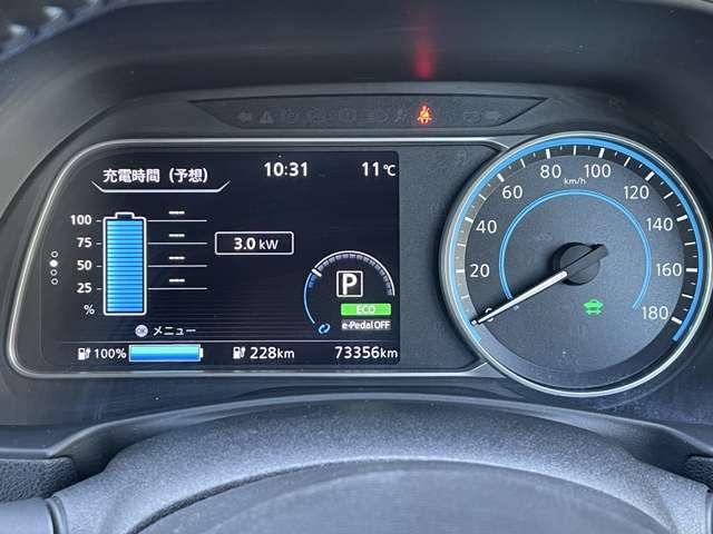 リーフ Ｘ　エマージェンシーブレーキ　純正ナビ　レーンアシスト　ＬＥＤ　Ｂカメラ　イモビライザー　ドラレコ　クルコン　メモリーナビ　パワーウィンドウ　オートエアコン　Ｗエアバッグ　ＡＷ　サイドエアバッグ　エアバッグ　ナビＴＶ　キーフリー　記録簿（14枚目）