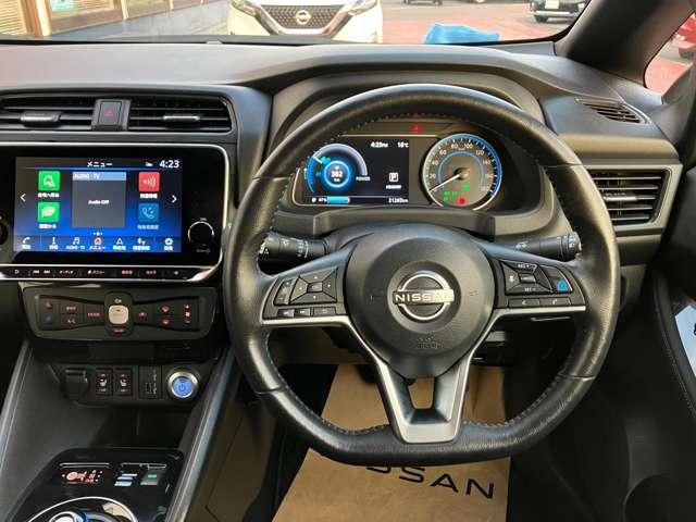 リーフ e+ X 当社下取ワンオーナー 衝突被害軽減ブレーキ 踏み間違い衝突防止 メモリーナビ アラウンドビュー ドライブレコーダー ETC2.0 LEDヘッドライト スマートルームミラー シート&ステアリングヒーター(4枚目)