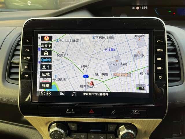 セレナ １．２　ｅ－ＰＯＷＥＲ　ハイウェイスター　Ｖ　純正大型画面ナビプロパイロットＡＶＭ　３６０°カメラ　エマジェンシーブレーキ　１オナ　スマキー　ＬＥＤ　レーンアシスト　点検記録簿付　ＥＴＣ　ドラレコ　Ａストップ　イモビ　フルオートエアコン　アルミホイール　エアバック　メモリーナビ（3枚目）