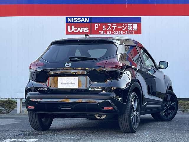 キックス １．２　Ｘ　ツートーン　インテリアエディション　（ｅ－ＰＯＷＥＲ）　純正大型画面ナビアラウンドビューモニター　レーダークルーズ　被害軽減ブレーキ　ＬＥＤヘッドライト　アラウンドビューモニター　インテリジェントキー　ドラレコ　アイドリングストップ　ＥＴＣ　メモリ－ナビ　エアコン　パワステ　キーレス　ＡＢＳ（2枚目）