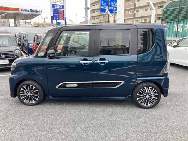 タント カスタムＲＳ　ナビ　両側パワースライド　リアカメラ　シートヒーター　ＥＴＣ　ＬＥＤライト　パーキングセンサー　スマートキー　クルーズコントロール　サイド／カーテンエアバック　両側パワスライドドア　地デジフルセグ（3枚目）