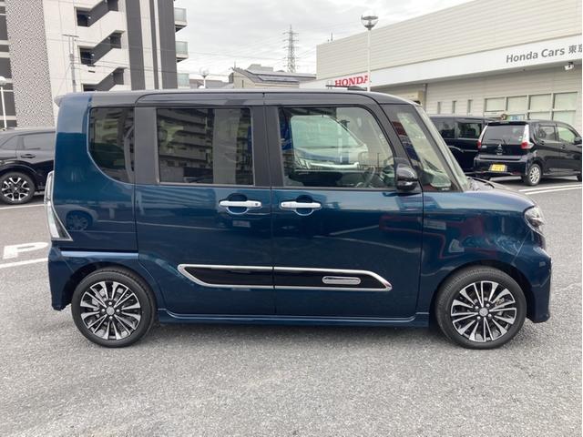 タント カスタムＲＳ　ナビ　両側パワースライド　リアカメラ　シートヒーター　ＥＴＣ　ＬＥＤライト　パーキングセンサー　スマートキー　クルーズコントロール　サイド／カーテンエアバック　両側パワスライドドア　地デジフルセグ（4枚目）