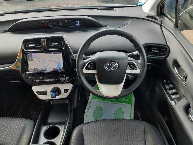 プリウス Sセーフティプラス 禁煙 セーフティセンス Aクルコン HUD LEDヘッドライト フォグランプ 純正9インチナビ 地デジTV Bluetooth DVD再生 SD バックカメラ ETC2.0 前後センサー 前後ドラレコ(30枚目)