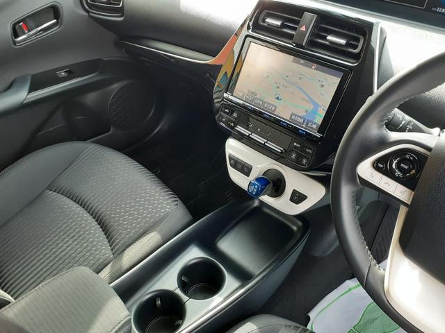 プリウス Sセーフティプラス 禁煙 セーフティセンス Aクルコン HUD LEDヘッドライト フォグランプ 純正9インチナビ 地デジTV Bluetooth DVD再生 SD バックカメラ ETC2.0 前後センサー 前後ドラレコ(38枚目)