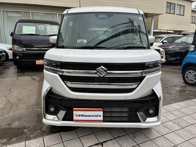スペーシアカスタム ハイブリッドXSターボ 届出済未使用車☆ターボ☆スズキセーフティサポート☆全方位カメラ☆デュアルカメラブレーキサポートII☆純正9インチナビ☆フルセグTV☆ハーフレザーシート☆マルチユースフラップ☆ヘッドアップディスプレイ(4枚目)