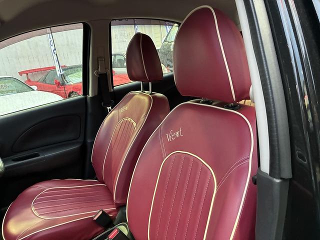 ビュート 12ST 光岡車☆オプション専用ウッド×赤革インパネ☆ストラーダSDナビ☆フルセグTV☆DVD再生☆ルームミラー型前後ドラレコ☆ETC☆赤革シートカバー☆禁煙車☆キーレスキー☆(50枚目)