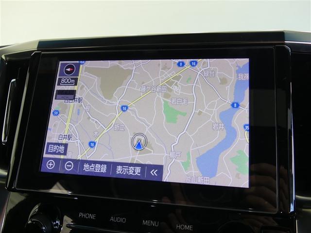 アルファード 2.5S タイプゴールド サンルーフ フルセグ メモリーナビ 後席モニター バックカメラ 衝突被害軽減システム ETC 両側電動スライド LEDヘッドランプ フルエアロ 3列シート ワンオーナー DVD再生 記録簿 安全装備(8枚目)