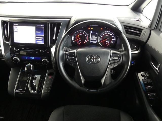 ヴェルファイア 2.5Z ゴールデンアイズ フルセグ メモリーナビ 後席モニター バックカメラ 衝突被害軽減システム ETC 両側電動スライド LEDヘッドランプ フルエアロ 3列シート ワンオーナー DVD再生 ミュージックプレイヤー接続可(3枚目)