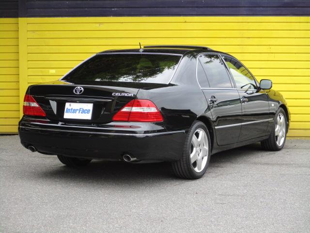 セルシオ eR仕様 純正ナビ バックカメラ サンルーフ 黒革エアーシート パワーシート 電動リヤサンシェード オートクルーズコントロール HIDヘッドライト イエローフォグランプ 純正18インチAW ビルトインETC(3枚目)