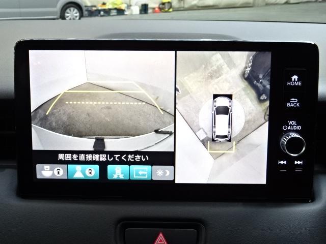 ヴェゼル ｅ：ＨＥＶＺ　ＨｏｎｄａＳＥＮＳＩＮＧ　前後ドラレコ　メモリーナビ　全周囲カメラ　ＢＳＩ　シートヒーター　純正アルミ　Ｂｌｕｅｔｏｏｔｈ　パドルシフト　ワンオーナー　ＬＤＡ　衝突回避支援ブレーキ機能　１オナ　追従（4枚目）