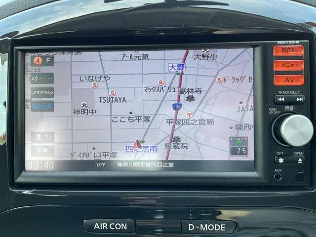 ジューク １．５　１５ＲＸ　タイプＶ　エコアイドル　助手席エアバッグ　エアコン　運転席エアバッグ　ＥＴＣ車載器　盗難防止　ドライブレコ－ダ－　パワーステアリング　記録簿　メモリーナビ　ワンセグテレビ　ＡＢＳ　インテリジェントキー　キーレス（6枚目）