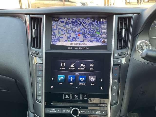 スカイライン ３．５　３５０ＧＴ　ハイブリッド　タイプＰ　スマートキ　プリクラッシュ　盗難防止システム　ＬＥＤ　ＡＷ　オートクルーズコントロール　ＴＶナビ　オートエアコン　Ｄレコ　キーレスゴー　メモリ－ナビ　レーンアシスト　Ｂカメラ　ＥＴＣ　サイドカメラ（6枚目）