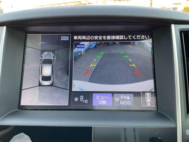 スカイライン ３．５　３５０ＧＴ　ハイブリッド　タイプＰ　スマートキ　プリクラッシュ　盗難防止システム　ＬＥＤ　ＡＷ　オートクルーズコントロール　ＴＶナビ　オートエアコン　Ｄレコ　キーレスゴー　メモリ－ナビ　レーンアシスト　Ｂカメラ　ＥＴＣ　サイドカメラ（7枚目）