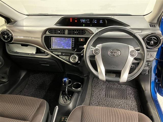 アクア G ナビTV バックカメラ シートヒーター 衝突回避BK 誤発進抑制機能 バックモニタ セキュリティー メンテナンスノート デュアルエアバック ナビTV LED 1オーナ- オートクルーズ(5枚目)