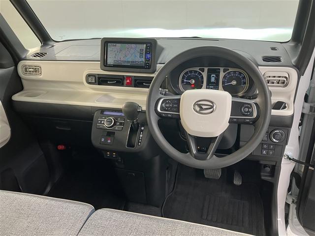 ムーヴキャンバス ストライプスＧターボ　シートヒーター　両側自動ドア　フルセグナビＴＶ　ＤＶＤ再生　カーテンエアバック　Ｂカメ　レーダーブレーキサポート　アルミホイール　フルセグＴＶ　スマキー　クルーズコントロール　運転席助手席エアバッグ（5枚目）