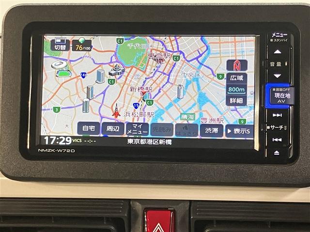 ムーヴキャンバス ストライプスＧターボ　シートヒーター　両側自動ドア　フルセグナビＴＶ　ＤＶＤ再生　カーテンエアバック　Ｂカメ　レーダーブレーキサポート　アルミホイール　フルセグＴＶ　スマキー　クルーズコントロール　運転席助手席エアバッグ（6枚目）