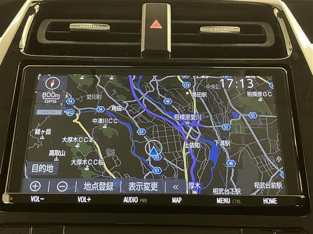 プリウス Ａ　衝突軽減ブレーキシステム　Ｂモニタ　記録簿有　ＬＥＤヘッド　クルーズコントロール　セキュリティー　スマートキー　パワーステアリング　ドライブレコーダー　ＥＴＣ　１オーナー　アルミホイル　オートエアコン（7枚目）