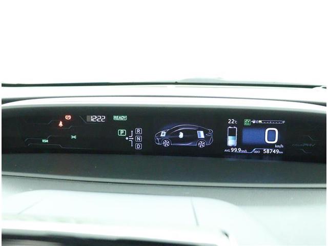 プリウスＰＨＶ Ａプレミアム　走行５９０００キロ　４人　ワンオーナー　ＬＫＡ　シートＨ　地上デジタル　追従クルコン　ｂｌｕｅｔｏｏｔｈ　２．０ＥＴＣ　パワーウインドウ　電動格納ミラー　黒革シート　ＡＣ１００Ｖ　スマキー　ＵＳＢ（12枚目）