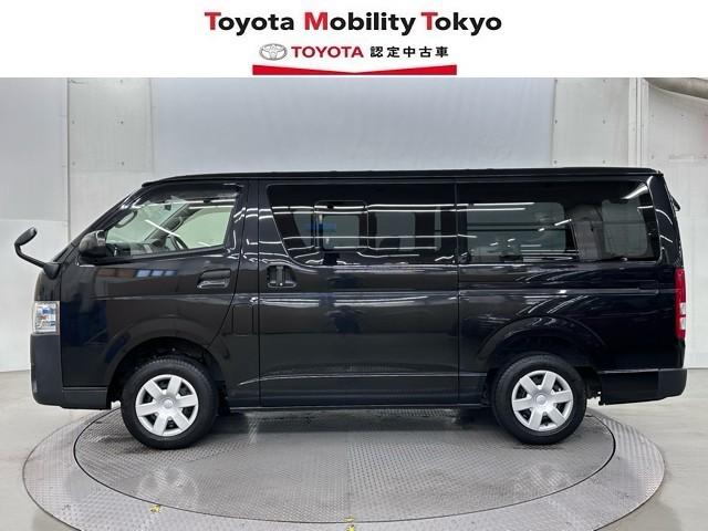 ハイエースバン ロングジャストローＤＸ　イモビ　横滑り防止　キーレスキー　衝突軽減ブレーキ　ナビＴＶ　パワステ　Ｂカメ　ワンセグＴＶ　エアコン　メモリーナビ　ＡＢＳ　ドライブレコーダー　整備点検記録簿　運転席エアバッグ　ＡＵＸ接続可　ＰＷ（3枚目）