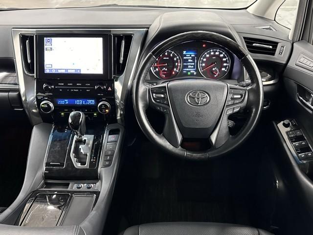 アルファード 2.5S Cパッケージ 両電動ドア アイドリングストップ Bモニタ 地デジ リアオートエアコン ナビテレビ 横滑り防止 クルコン セキュリティ ETC車載器 LEDヘッドライト スマートキー エアコン パワーステ WエアB(4枚目)